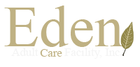 Eden Adult Care Facility logo, adult care homes for the elderly, located in the Phoenix East Valley, serving Mesa, Chandler, Gilbert, Apache Junction, Queen Creek, San Tan Valley and Gold Canyon.