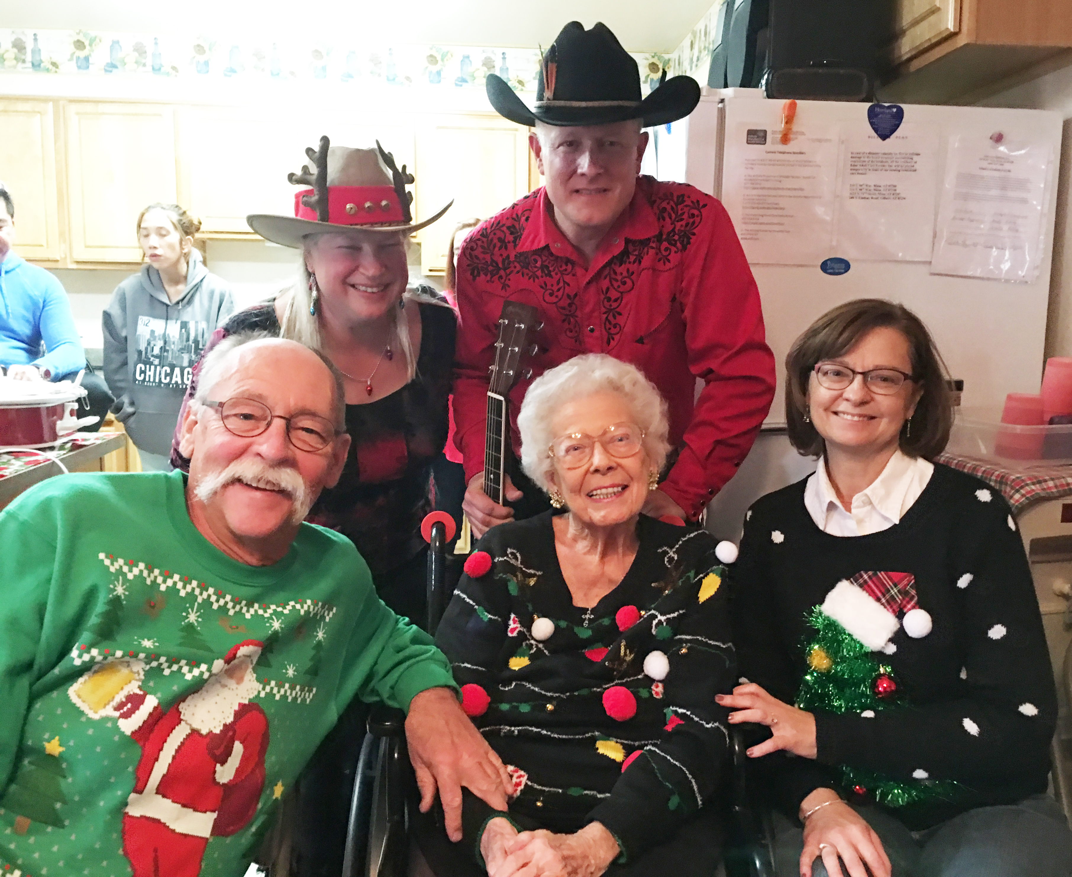 Senior holiday parties, part of the fun at Eden Adult Care Facility in Mesa and Gilbert Arizona